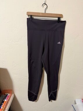 adidas Purple Athletic Leggings with Logo